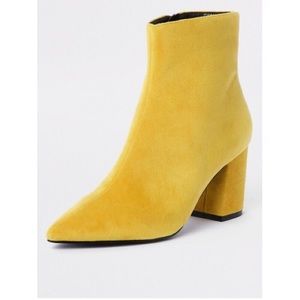 River Island Yellow Suede Boots